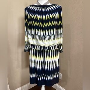 Women’s navy/white/lime green